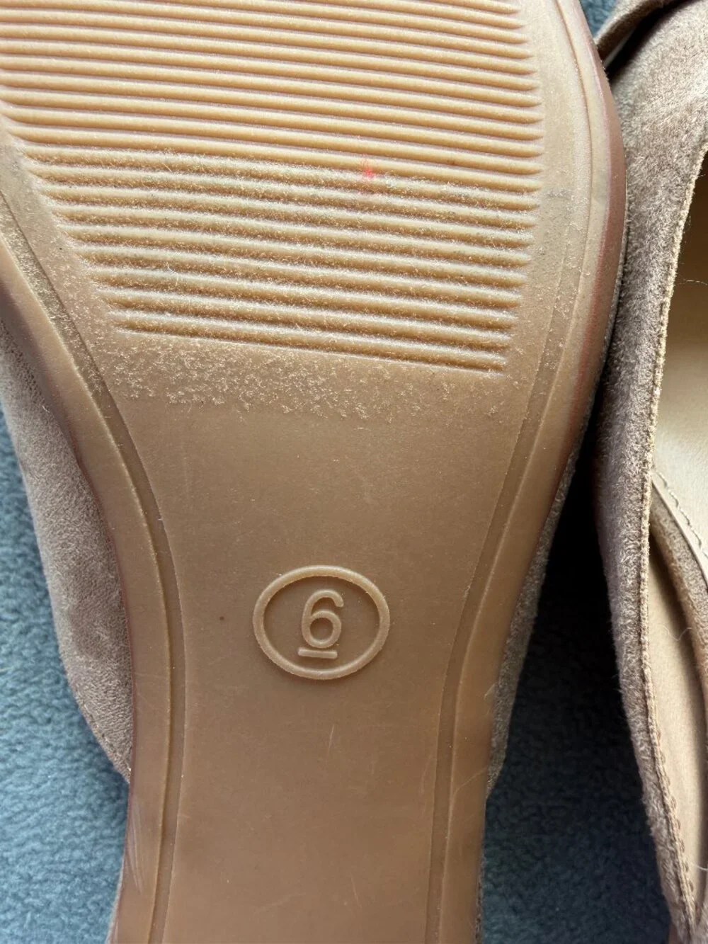 Women's Larissa Pointed Toe Mule Heels – A New Day Beige 6 - Picture 11 of 11